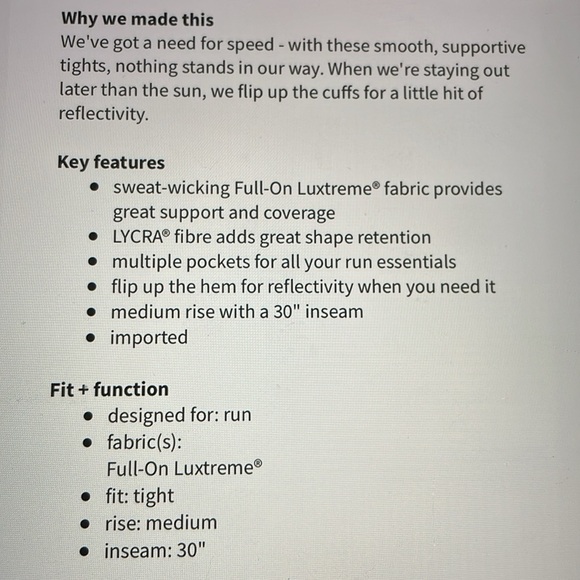 Lululemon Speed Tight III Sea Side Silver Fox Blue Size 4 - Picture 5 of 6